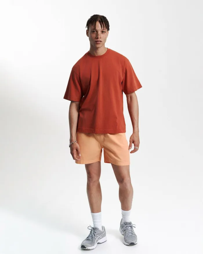 Men Oversized Organic TShirt Sahara Camel Colorful Standard TShirts