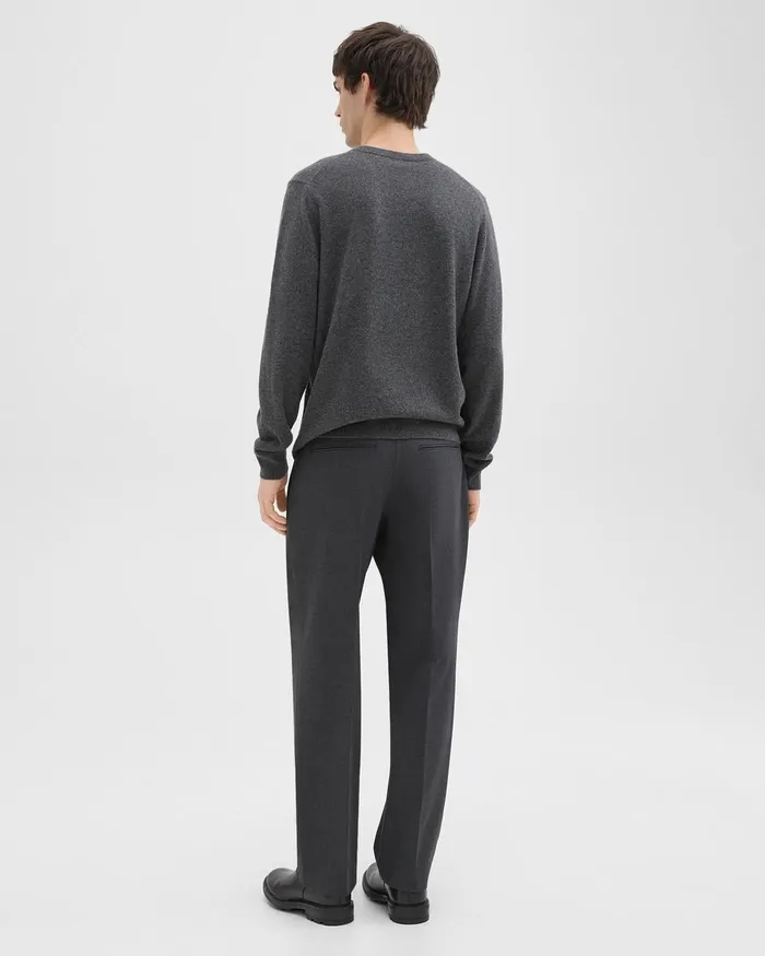 Men Pants Theory Straight Pant In WoolBlend Twill Pestle Melange