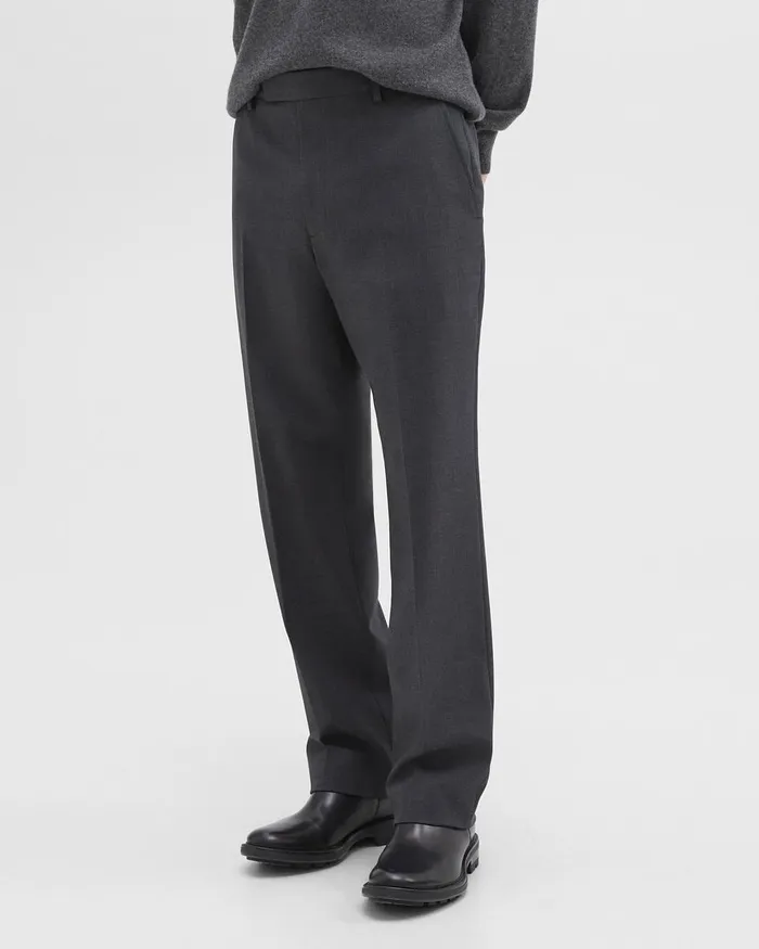 Men Pants Theory Straight Pant In WoolBlend Twill Pestle Melange