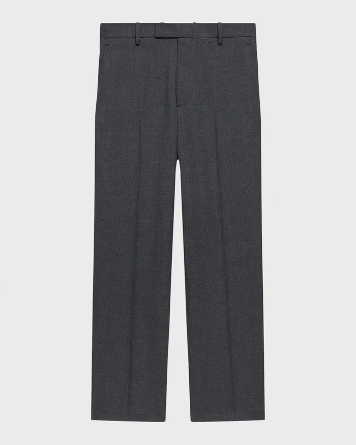 Men Pants Theory Straight Pant In WoolBlend Twill Pestle Melange