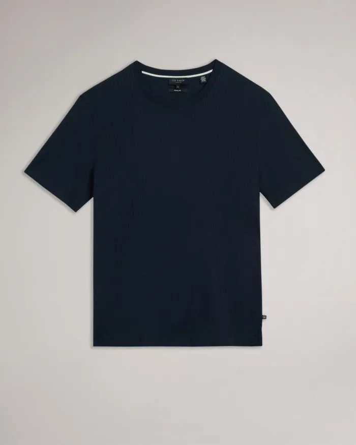 Men RAKES 8211 Textured Regular Fit TShirt Navy Ted Baker Tops