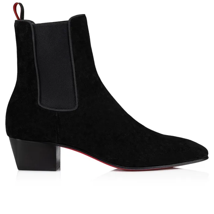 Men Rosalio Chelsea 40 Mm Boots 8211 Calf Leather 8211 Black Christian Louboutin Boots