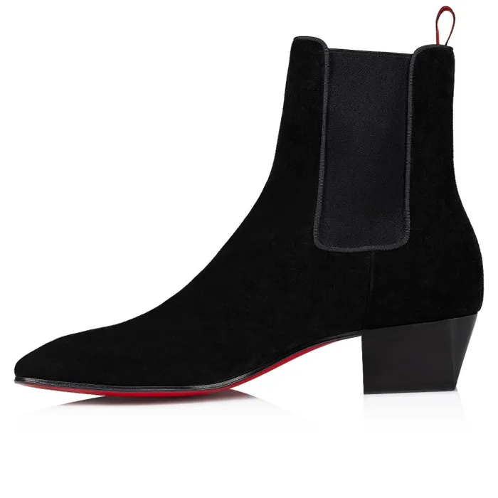 Men Rosalio Chelsea 40 Mm Boots 8211 Calf Leather 8211 Black Christian Louboutin Boots