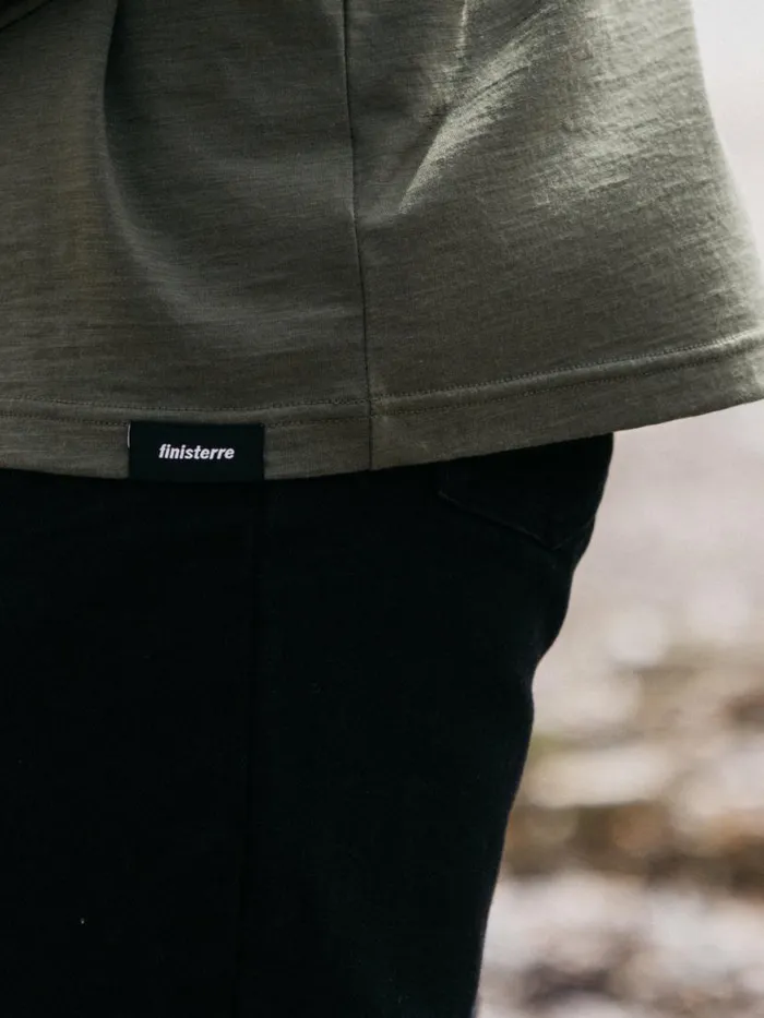 Men Seeker Merino Long Sleeve TShirt Olive Finisterre Base Layers and Underwear Men Seeker Merino Long Sleeve TShirt Olive Finisterre Base Layers and Underwear