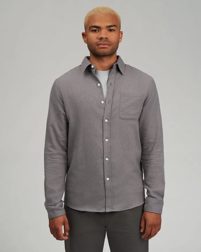 Men Shirts Colorfulstandard Organic Flannel Shirt 8211 Faded Pink