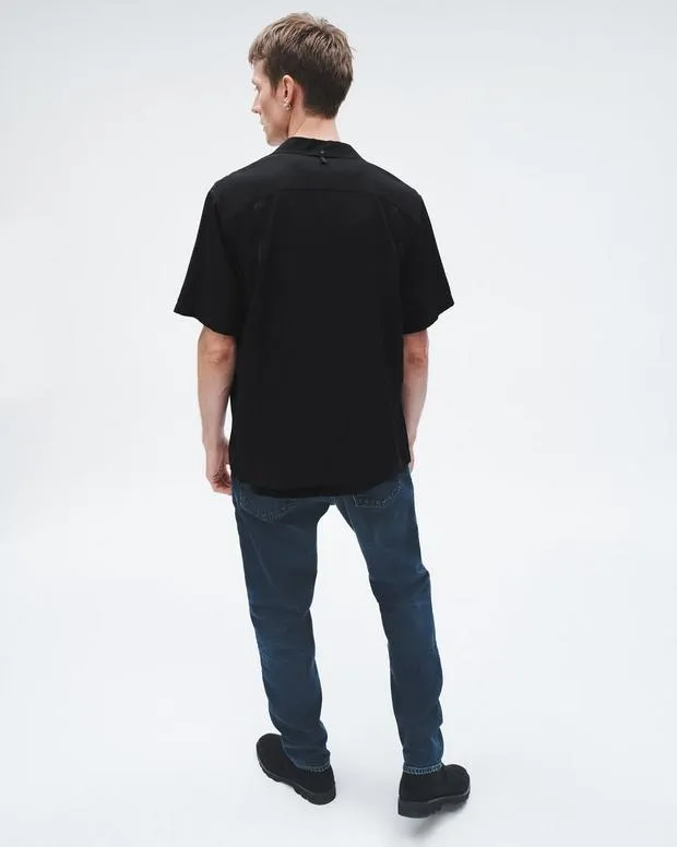 Men Shirts Rag and Bone Avery Viscose Shirt Black
