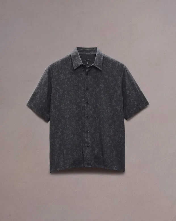 Men Shirts Rag and Bone Dalton Printed Shirt Blackfloral
