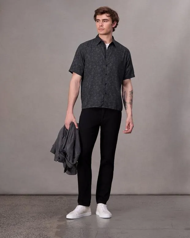 Men Shirts Rag and Bone Dalton Printed Shirt Blackfloral