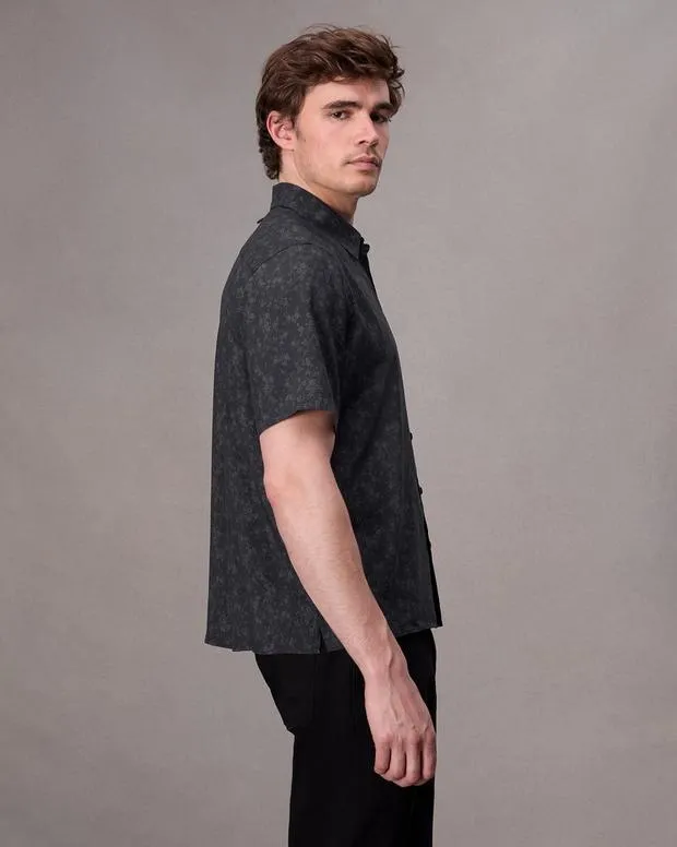 Men Shirts Rag and Bone Dalton Printed Shirt Blackfloral