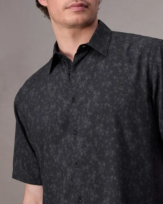 Men Shirts Rag and Bone Dalton Printed Shirt Blackfloral