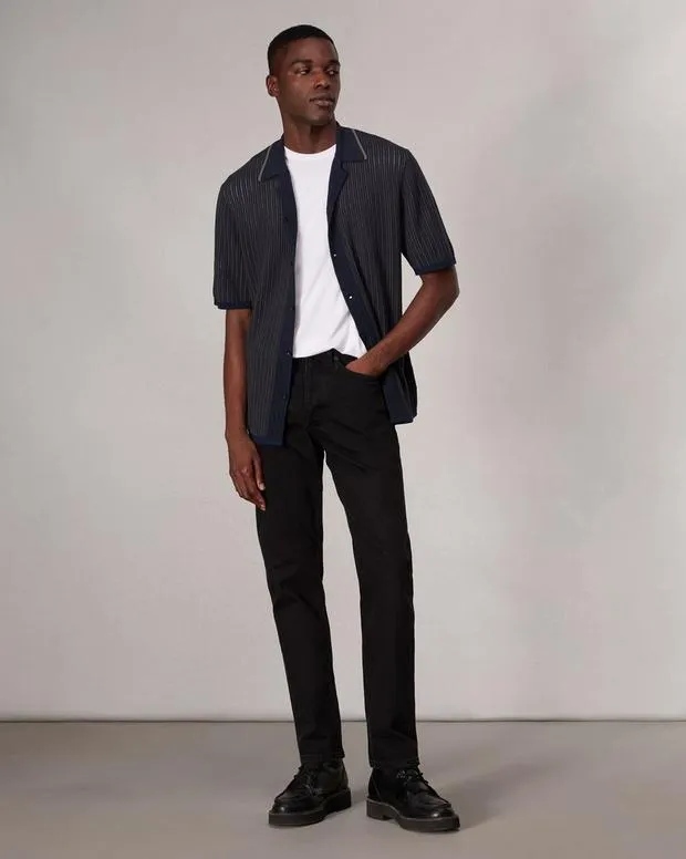 Men Shirts Rag and Bone Harvey Knit Camp Shirt Salute