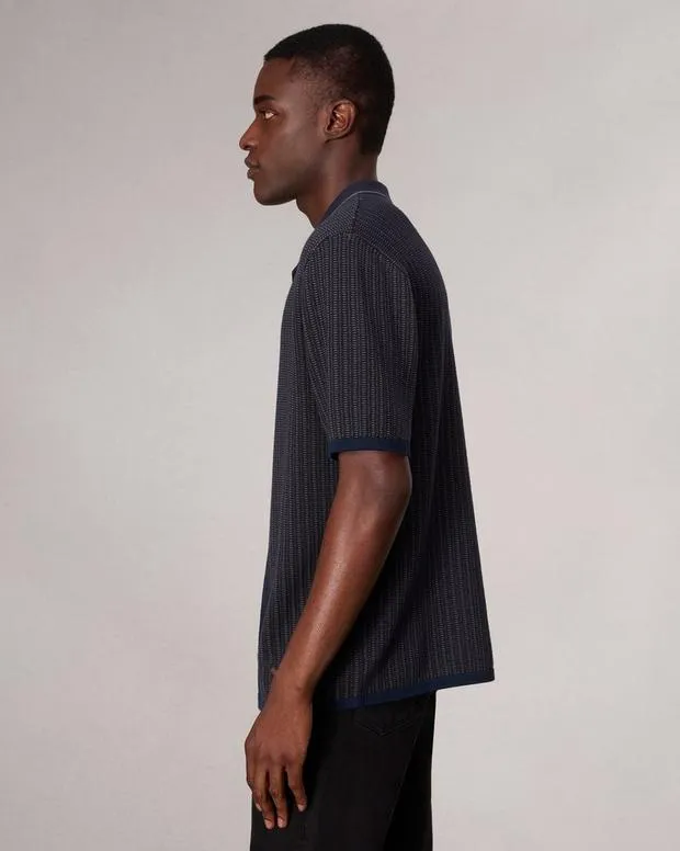Men Shirts Rag and Bone Harvey Knit Camp Shirt Salute