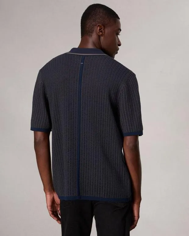 Men Shirts Rag and Bone Harvey Knit Camp Shirt Salute