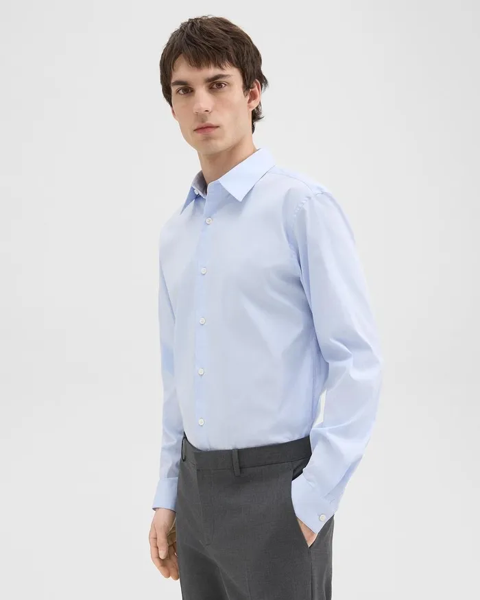 Men Shirts Theory Sylvain Shirt In Good Cotton Olympic