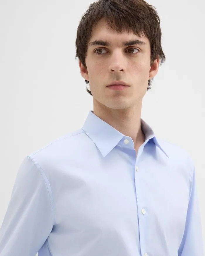 Men Shirts Theory Sylvain Shirt In Good Cotton Olympic