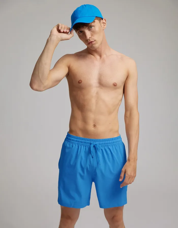 Men Shorts Colorfulstandard Classic Swim Shorts 8211 Powder Blue
