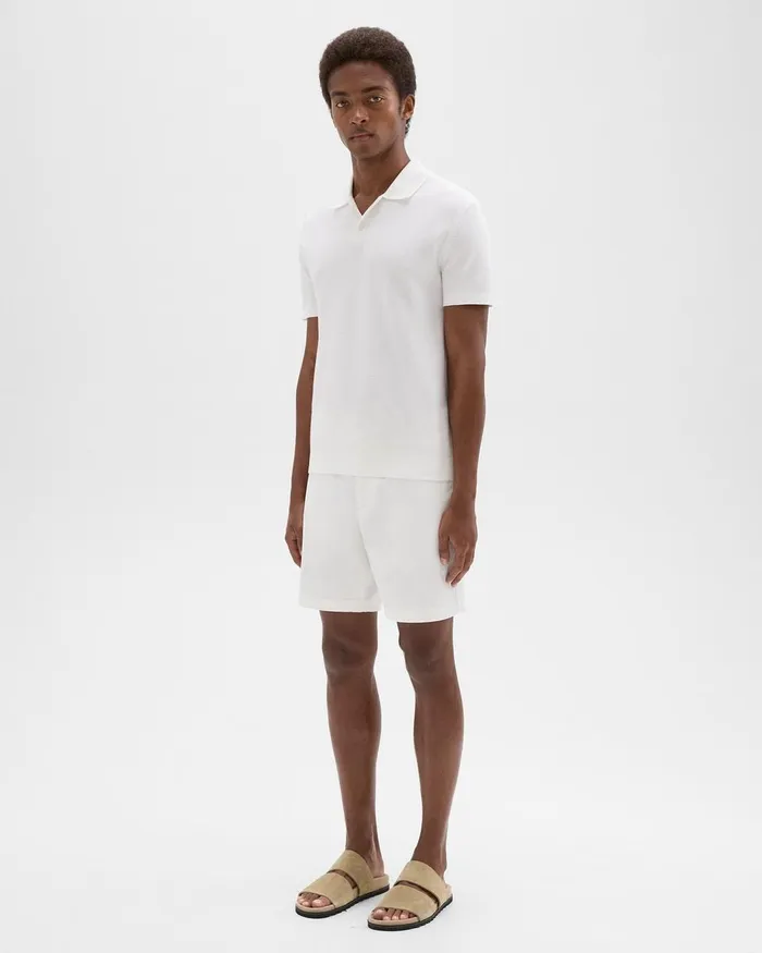 Men Shorts Theory Zaine 7rdquo Short In Organic Cotton White