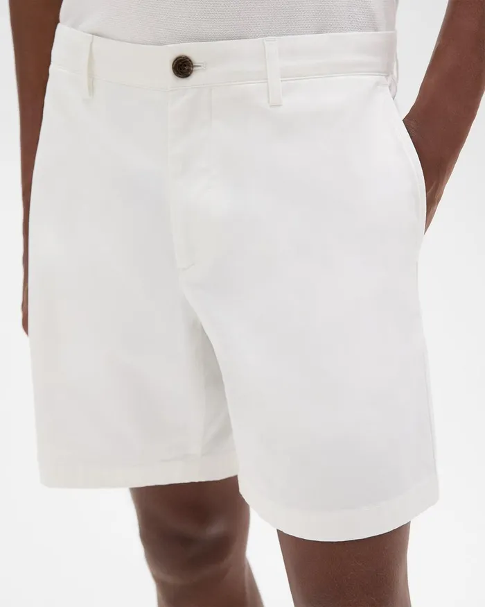 Men Shorts Theory Zaine 7rdquo Short In Organic Cotton White