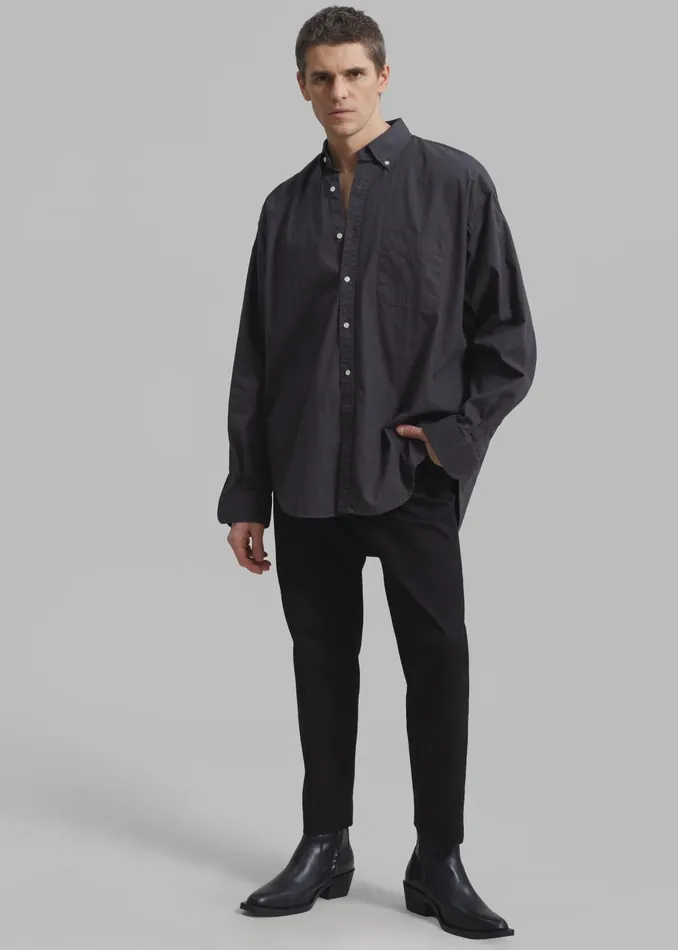 Men Sinclair Shirt 8211 Charcoal The Frankie Shop Tops