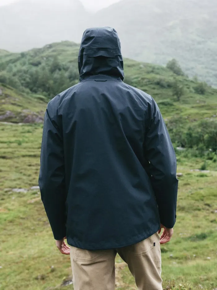 Men Skybird Waterproof Jacket Navy Finisterre Jackets Coats and Gilets