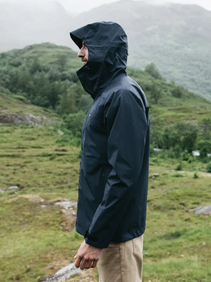 Men Skybird Waterproof Jacket Navy Finisterre Jackets Coats and Gilets