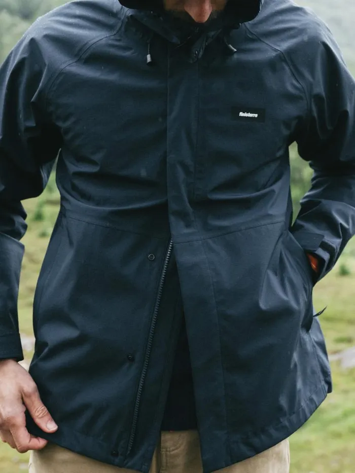 Men Skybird Waterproof Jacket Navy Finisterre Jackets Coats and Gilets