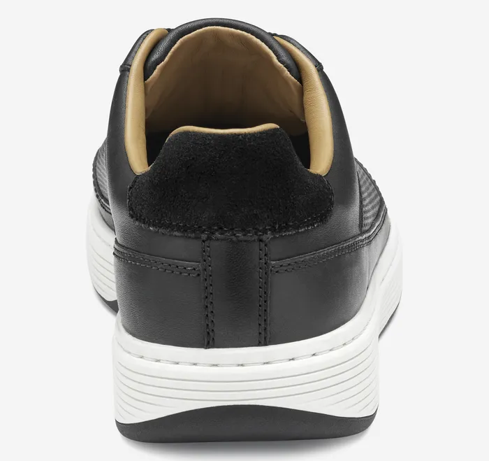 Men Sneakers Johnston and Murphy Dawson Perfed UThroat Black Full Grain