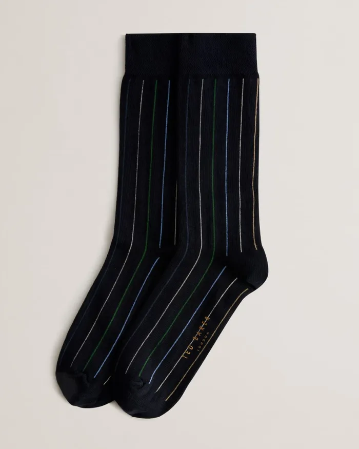 Men SOKKTHR 8211 Vertical Pin Stripe Socks Navy Ted Baker Socks Men SOKKTHR 8211 Vertical Pin Stripe Socks Navy Ted Baker Socks