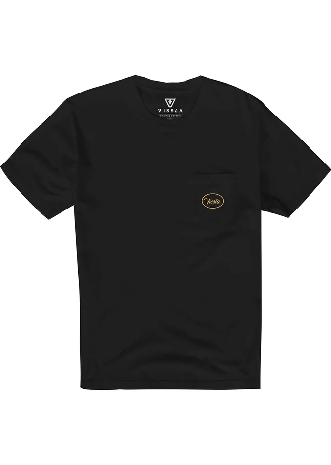 Men Station Premium Pkt Tee Black Premium Tees Vissla Men Station Premium Pkt Tee Black Premium Tees Vissla
