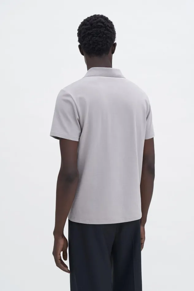 Men Stretch Cotton Polo TShirt Dove Grey Filippa K TShirts