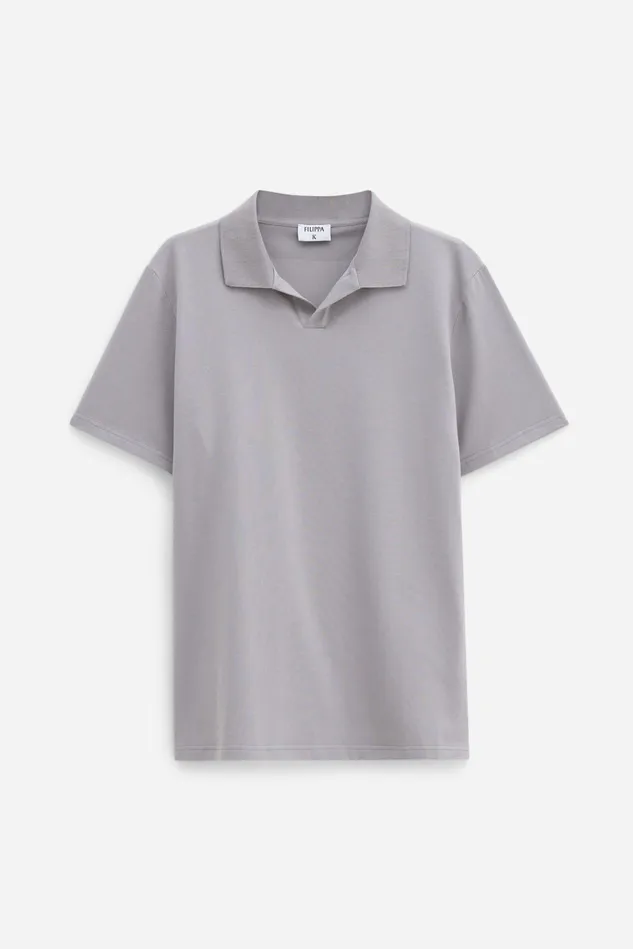 Men Stretch Cotton Polo TShirt Dove Grey Filippa K TShirts