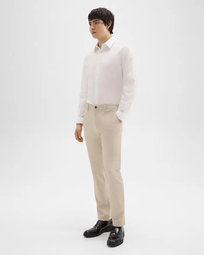 Men Suits Theory Zaine Pant In Printed Precision Ponte Sand Multi