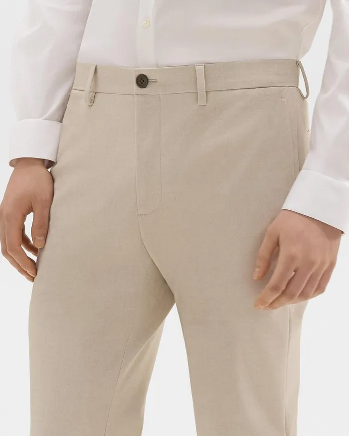 Men Suits Theory Zaine Pant In Printed Precision Ponte Sand Multi