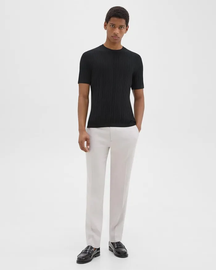 Men Sweaters Cardigans Theory Damian Tee In Cotton Black