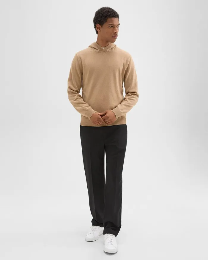 Men Sweaters Cardigans Theory Hilles Hoodie In Cashmere New Camel