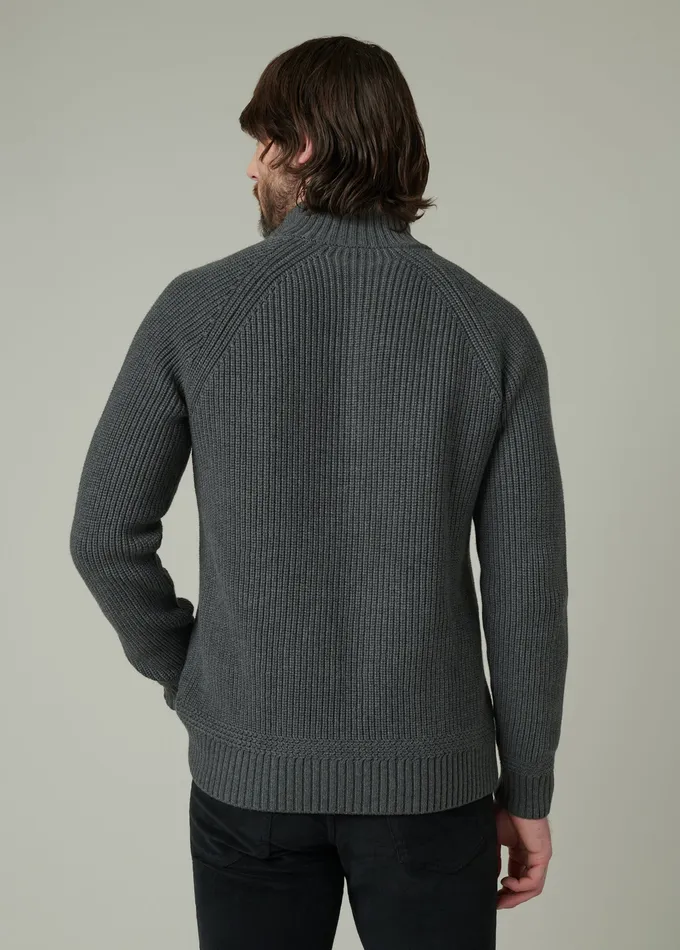 Men Sweaters Hoodies Joe8217s Jeans ARCHIE QUARTER ZIP SWEATER Charcoal