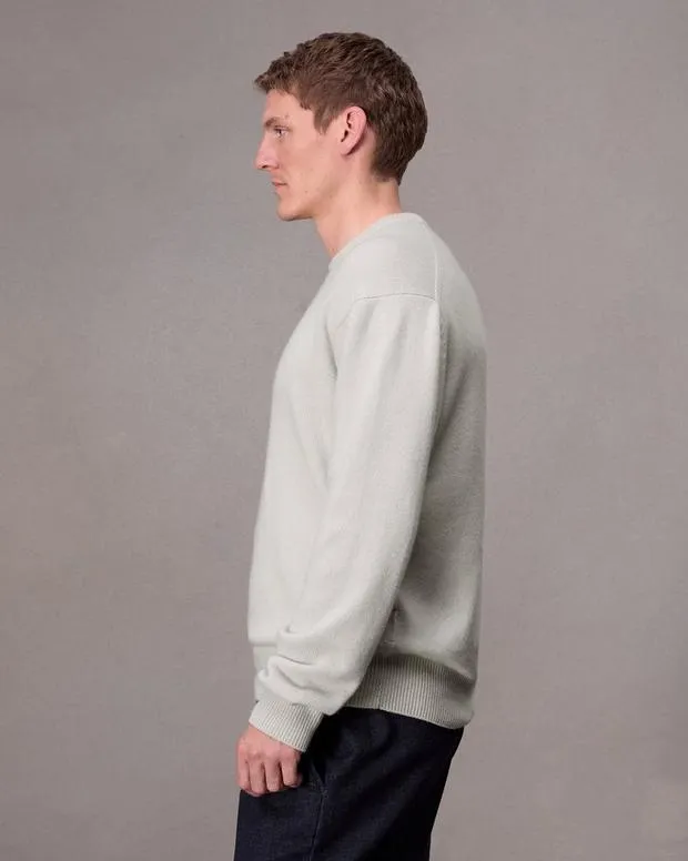 Men Sweaters Rag and Bone Downing Cashmere Sweater Ivory