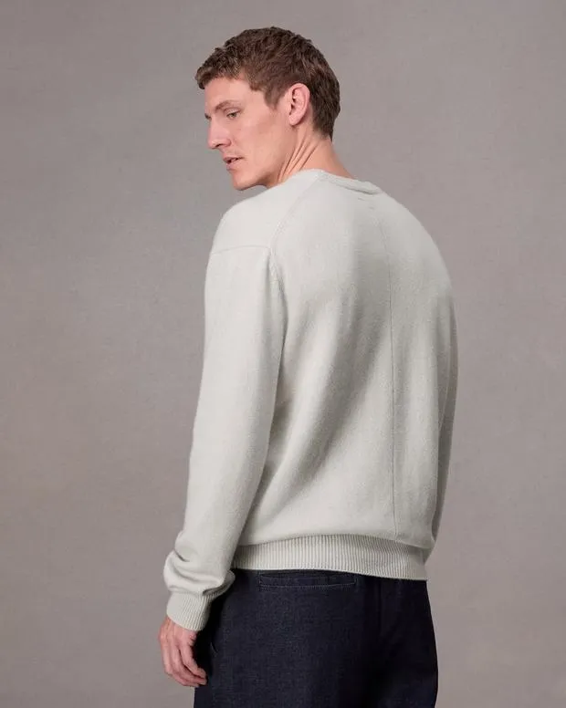 Men Sweaters Rag and Bone Downing Cashmere Sweater Ivory