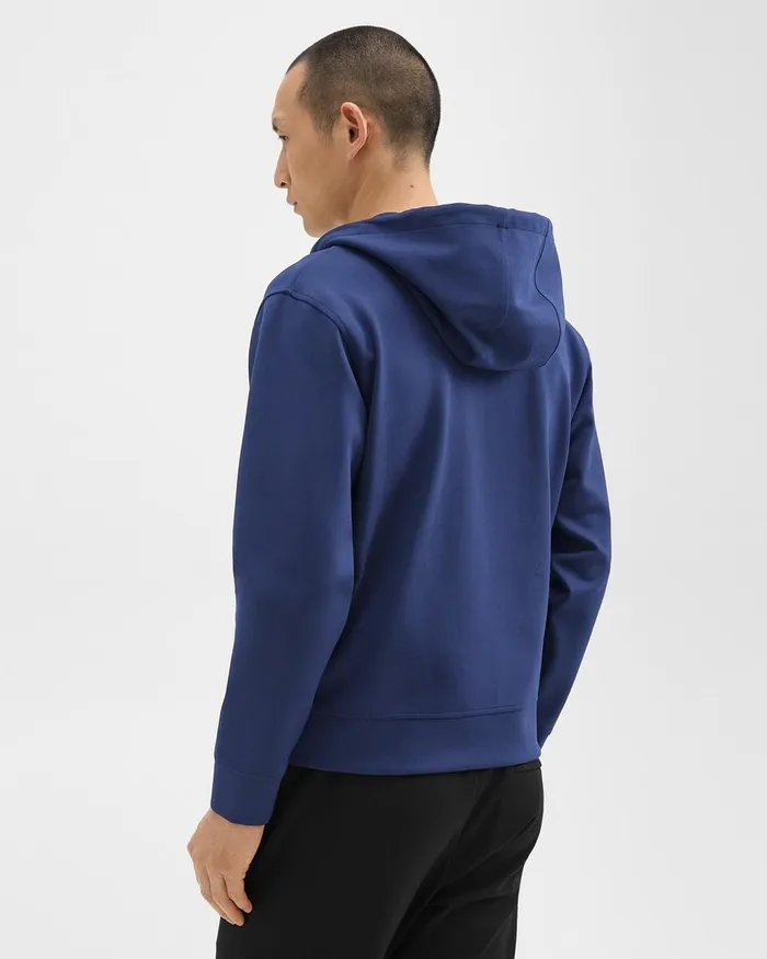 Men Sweatshirts Hoodies Theory ZipUp Hoodie In Scuba Deep Atlantic
