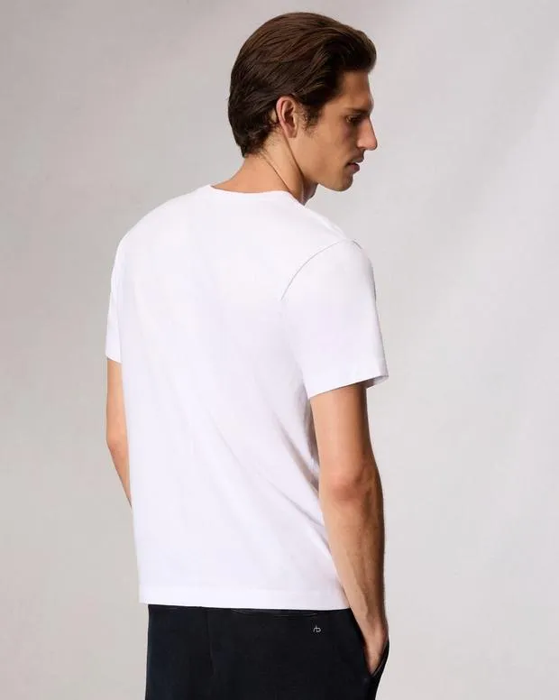 Men TShirts and Henleys Rag and Bone Rb Number 5 TShirt Washed White