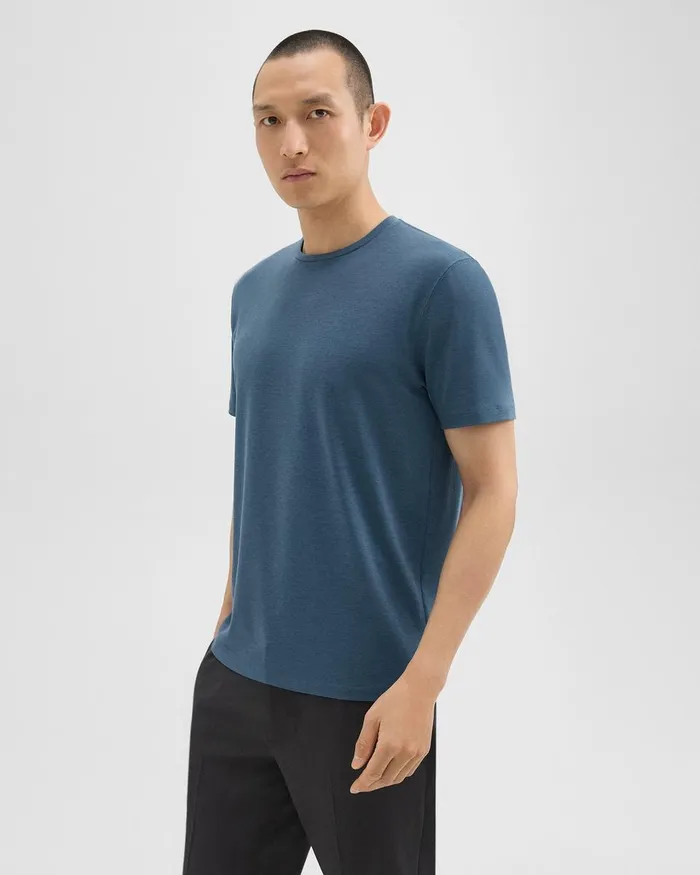 Men TShirts Polos Theory Dorian Tee In Active Knit Twilight