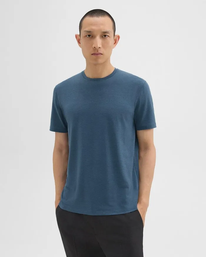 Men TShirts Polos Theory Dorian Tee In Active Knit Twilight