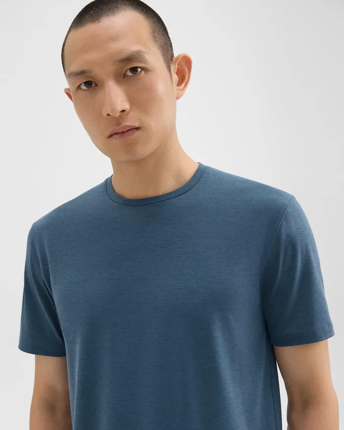 Men TShirts Polos Theory Dorian Tee In Active Knit Twilight