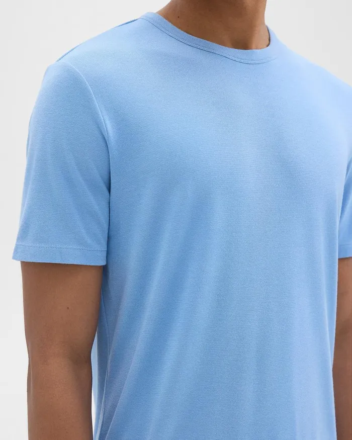 Men TShirts Polos Theory Essential Tee In Anemone Modal Jersey Powder Blue