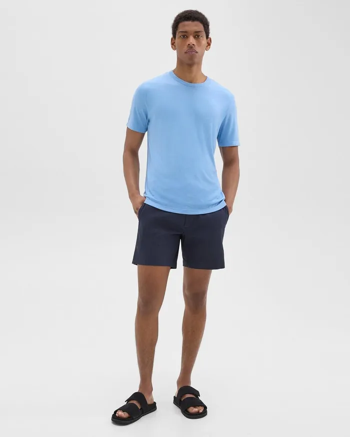 Men TShirts Polos Theory Essential Tee In Anemone Modal Jersey Powder Blue