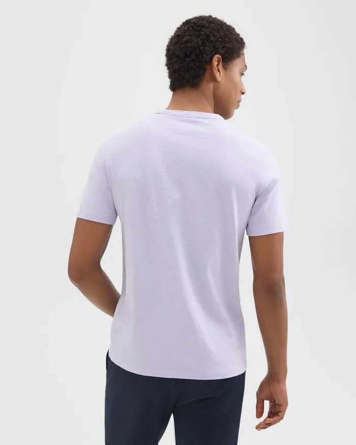 Men TShirts Polos Theory Essential Tee In Cosmos Slub Cotton Soft Iris