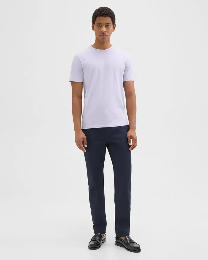 Men TShirts Polos Theory Essential Tee In Cosmos Slub Cotton Soft Iris