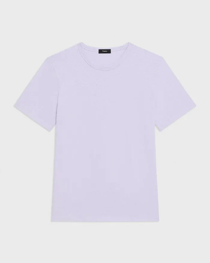 Men TShirts Polos Theory Essential Tee In Cosmos Slub Cotton Soft Iris