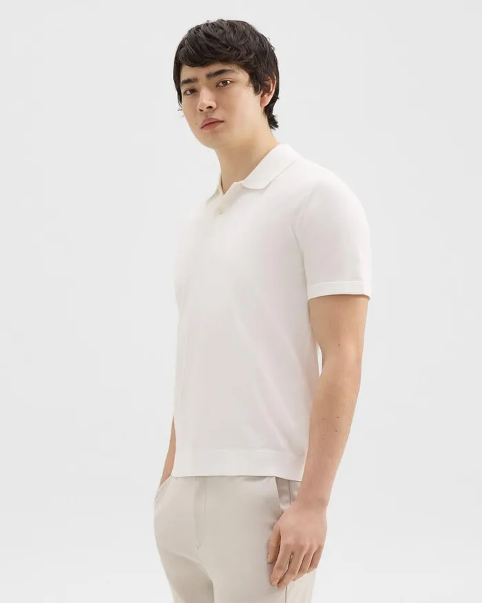 Men TShirts Polos Theory Goris Polo Shirt In Light Bilen White