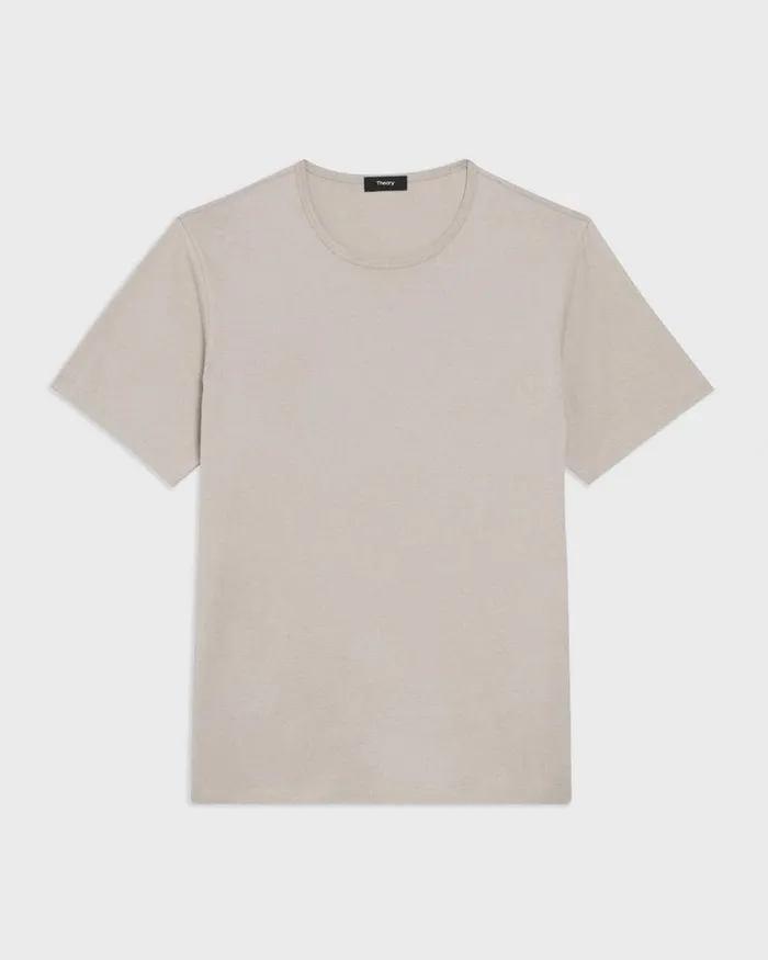 Men TShirts Polos Theory Precise Tee In Pima Cotton Jersey Sand